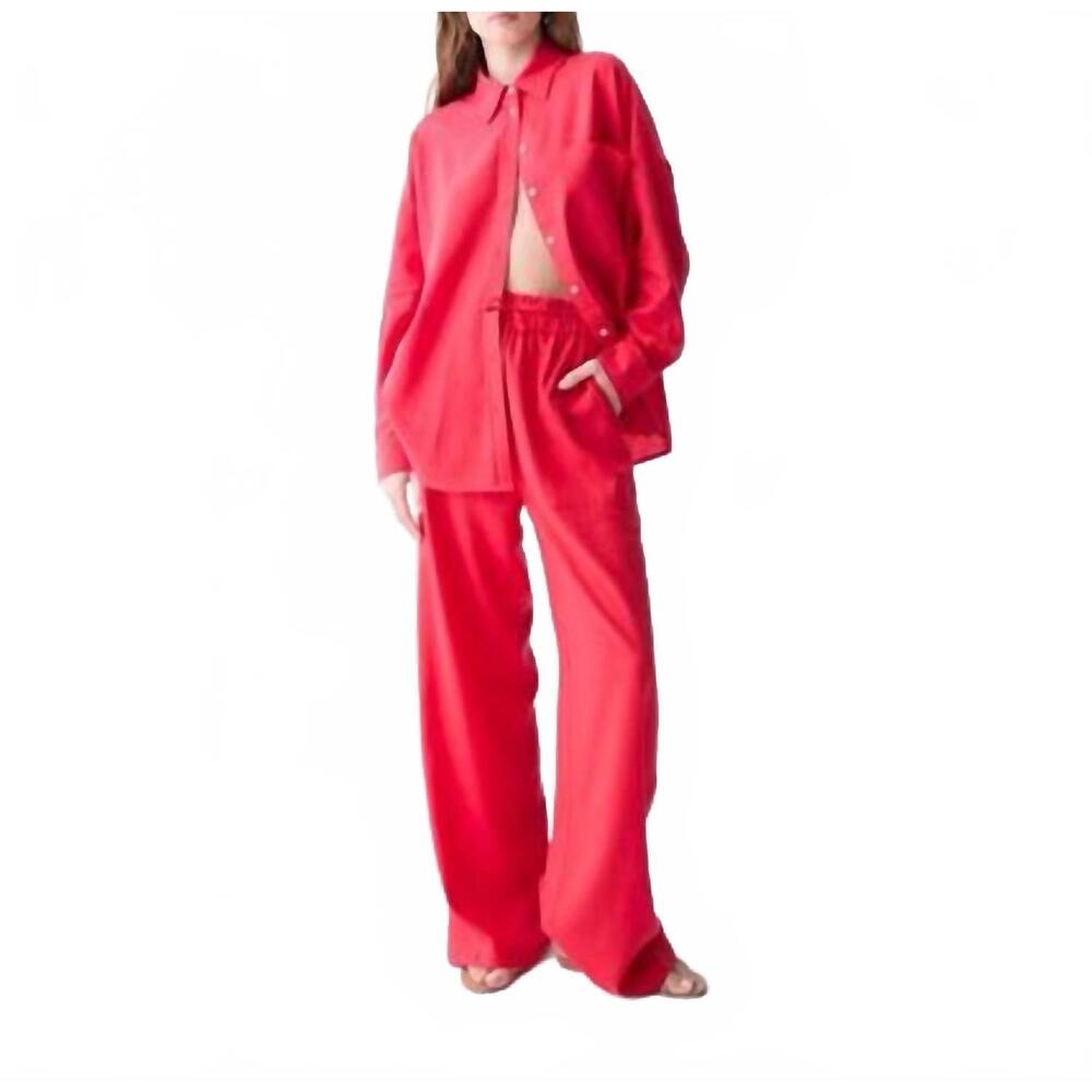 NEW DÈLUC roxa pants in red
